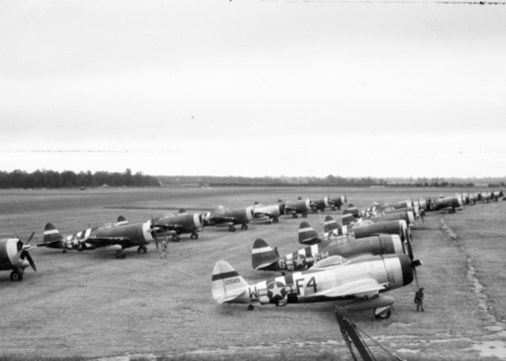 RAF Ibsley P47s 450x321