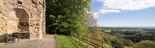 View over the valley from the terrace of The Ruin, Yorkshire