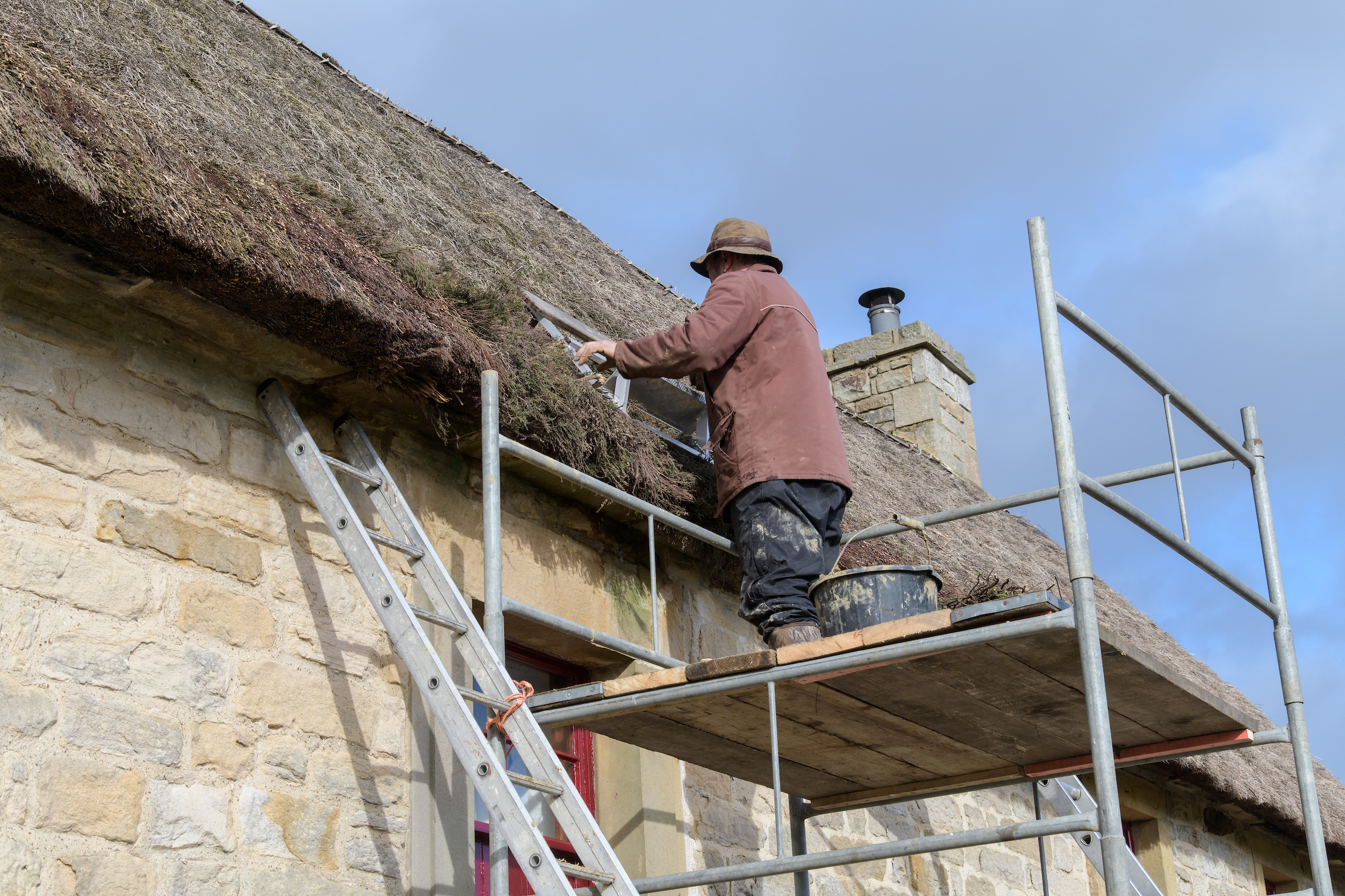 Heather thatching at Causeway House 