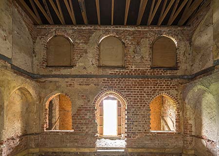 Pre restoration photo of the interior of Cobham Dairy