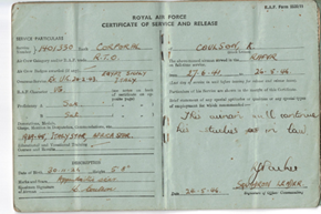 Kenneth Coulson discharge papers